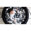 Black Ball Pit  with grey / white balls