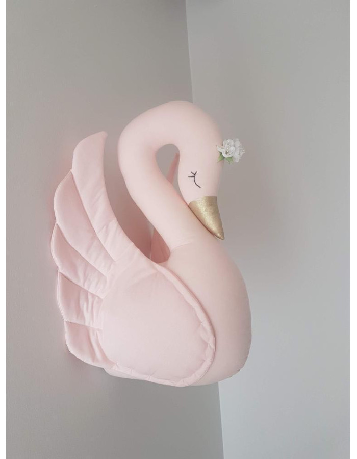 Mεγάλος Κύκνος Διακοσμητικό Τοίχου baby pink Mεγάλος Κύκνος Διακοσμητικό Τοίχου baby pink