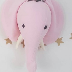 Eλέφαντας Ροζ Διακοσμητικό Τοίχου