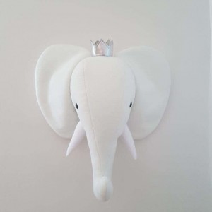 Elephant king with silver crown Wall Decoration