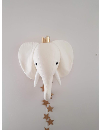 Elephant King With Crown Wall Decoration