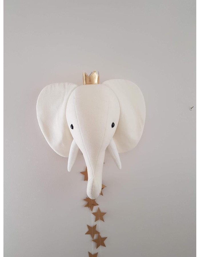 Elephant King With Crown Wall Decoration