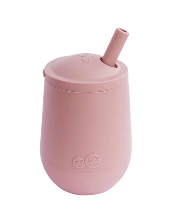 Ezpz Mini Cup Training Glass + Blush Straw