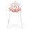 Dining chair with pink metal framed toy