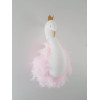 swan with feathers