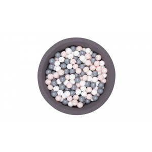 Grey Ball Pit with grey / powder / white balls