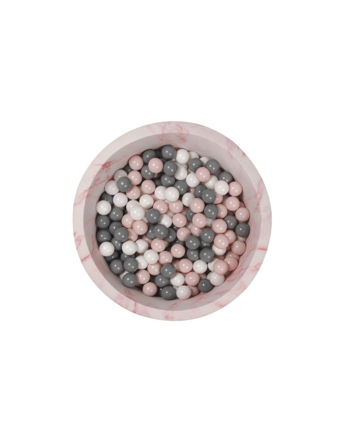 Pink Marble Ball Pit  with white / gray / pink balls