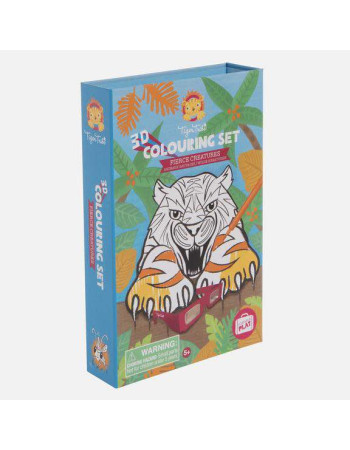 3D Colouring Set - Fierce Creatures