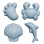 Scrunch Sand Molds - 4 pcs - Silicone - Light Blue