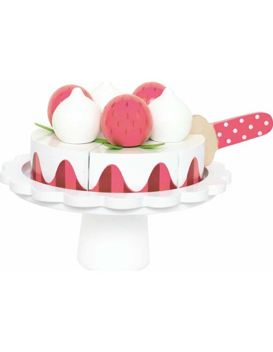Cake with Meringues & Strawberries