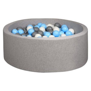 Ball Pit light grey with light blue / grey/ white balls