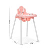 Dining chair with pink metal framed toy