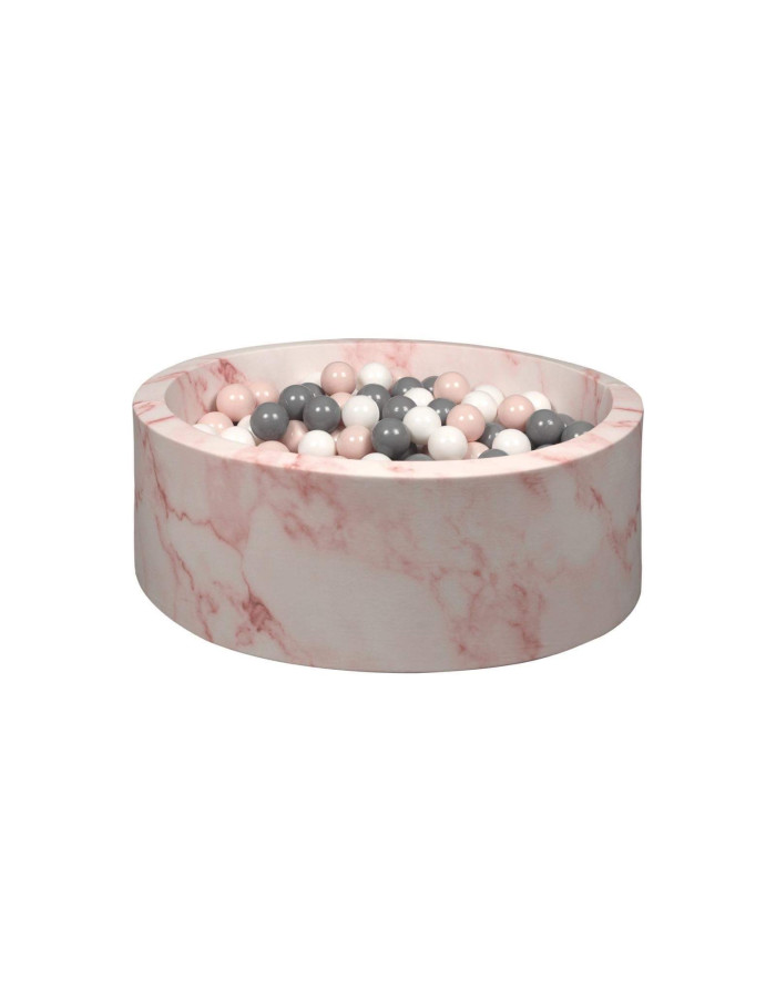 Pink Marble Ball Pit  with white / gray / pink balls