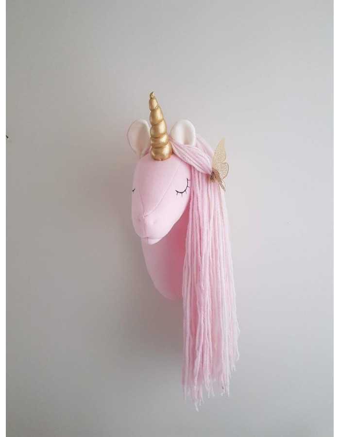 Unicorn with golden butterfly