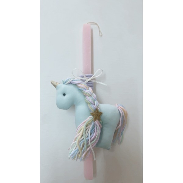 Αρωματική Λαμπάδα μονόκερος light blue