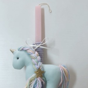 Aromatic Easter Candle unicorn  light blue
