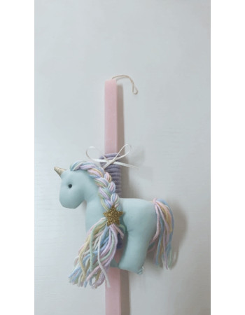 Aromatic Easter Candle unicorn  light blue