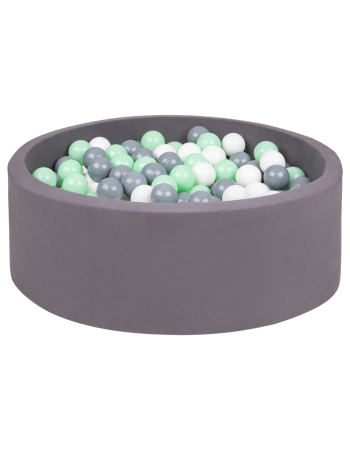 Mint Ball Pit with mint / grey / white balls
