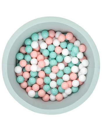 Mint Ball Pit with mint/ pink / white balls