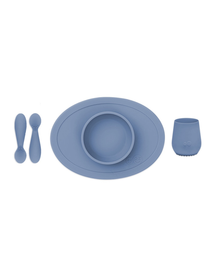 Complete Tiny food training set for 4+ months - Indigo blue