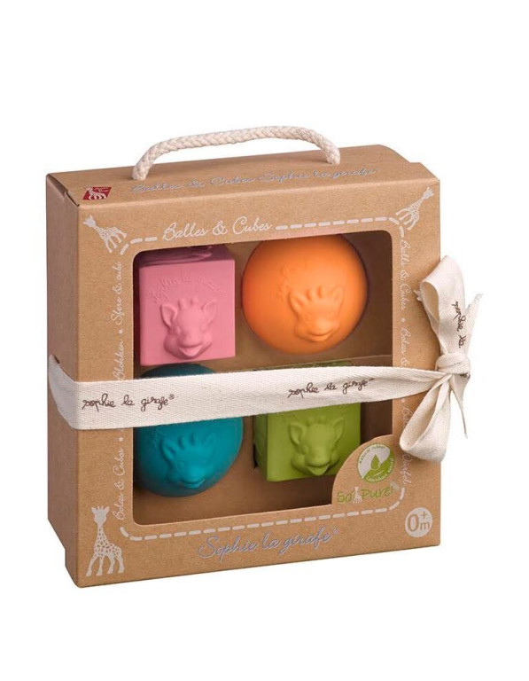Set 2 balls + 2 cubes Sophie la girafe Sopure