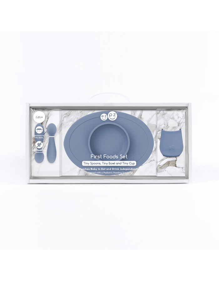 Complete Tiny food training set for 4+ months - Indigo blue