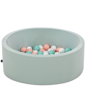Mint Ball Pit with mint/ pink / white balls