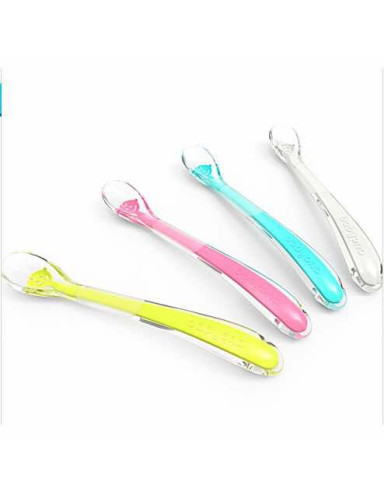 BabyOno: Soft silicone spoon Babys smile