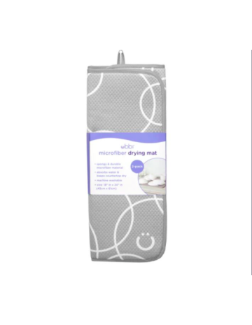 Draining Mat Plastic in Gray Color 45.7x40.6cm