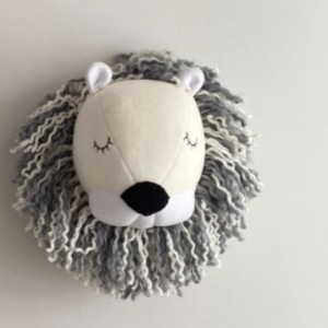 Grey Lion Wall Decoration 