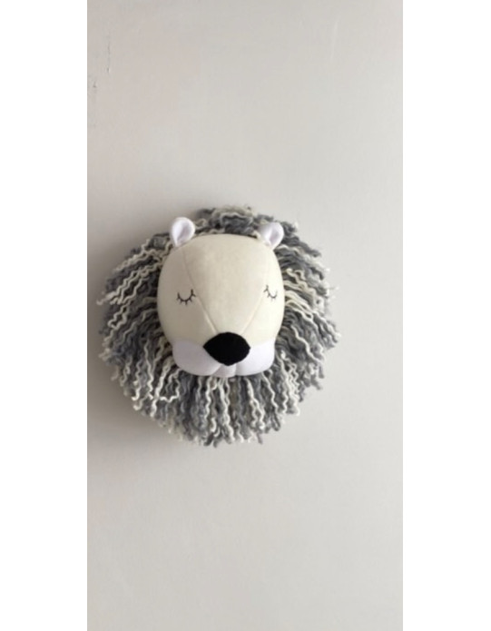 Grey Lion Wall Decoration
