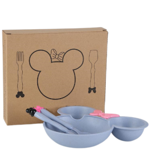 Minnie Παιδικό Σετ Φαγητού Μίνι Μπλε Χρώμα, 1 Σετ