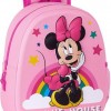 Tσάντα πλάτης προνηπίου-νηπιαγωγείου Minnie Mouse 3D 27x10x32cm (2-5 ετών) Safta