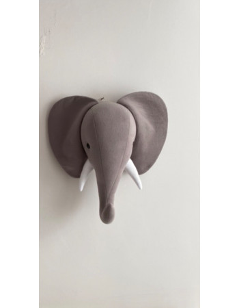 Grey Elephant Wall Decoration
