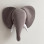 Grey Elephant Wall Decoration