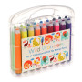 JUNGLE ANIMALS MARKERS 18 COLORS WITH PRINT