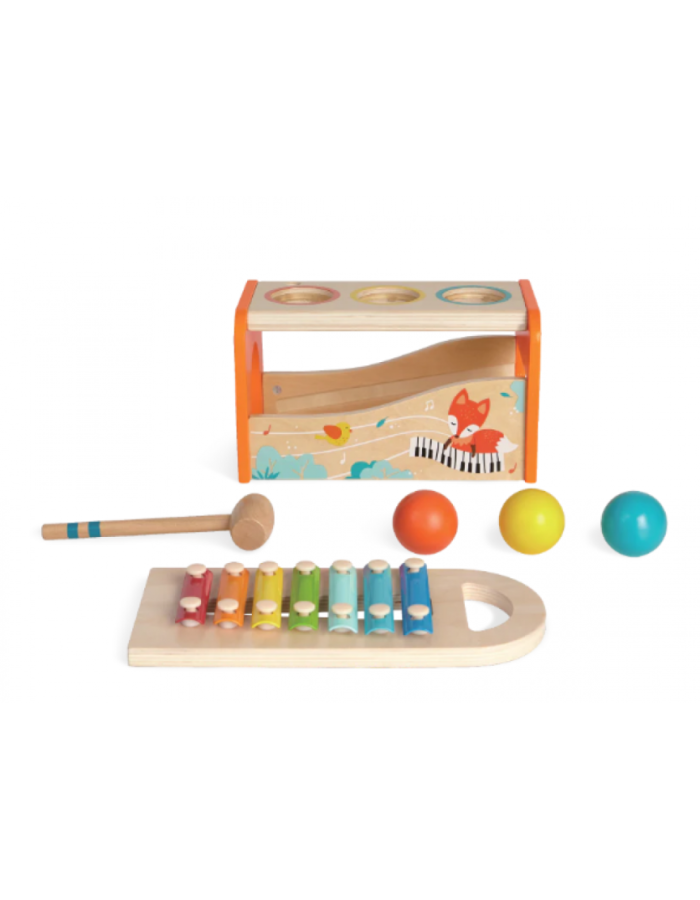 GERARDOS. Ξύλινο παιχνίδι δραστηριοτήτων με μεταλλόφωνο GERARDOS. Ξύλινο παιχνίδι δραστηριοτήτων με μεταλλόφωνο