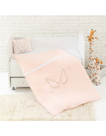 Σετ Παπλωματοθήκη 3 τεμαχίων Angel Wings Pink Σετ Παπλωματοθήκη 3 τεμαχίων Angel Wings Pink