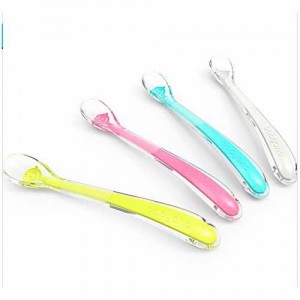 Babyono Baby Spoon made of Silicone 1pcs pink