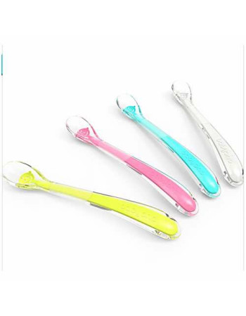Babyono Baby Spoon made of Silicone 1pcs pink