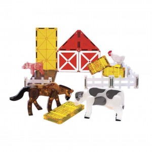 Magna-Tiles Μαγνητικό Παιχνίδι Κατασκευών Farm Animals για Παιδιά 3+ Ετών