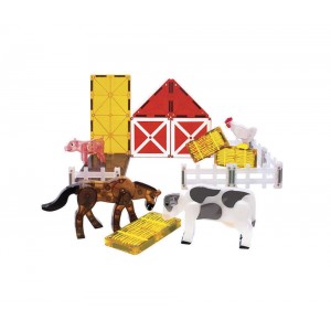 Magna-Tiles Μαγνητικό Παιχνίδι Κατασκευών Farm Animals για Παιδιά 3+ Ετών