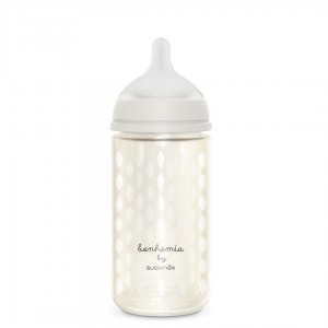 Μπιμπερό Γυάλινο Φυσιολογική θηλή Σιλικόνης SX PRO 240ml +3μ Beige Suavinex Μπιμπερό Γυάλινο Φυσιολογική θηλή Σιλικόνης SX PRO 240ml +3μ Beige Suavinex