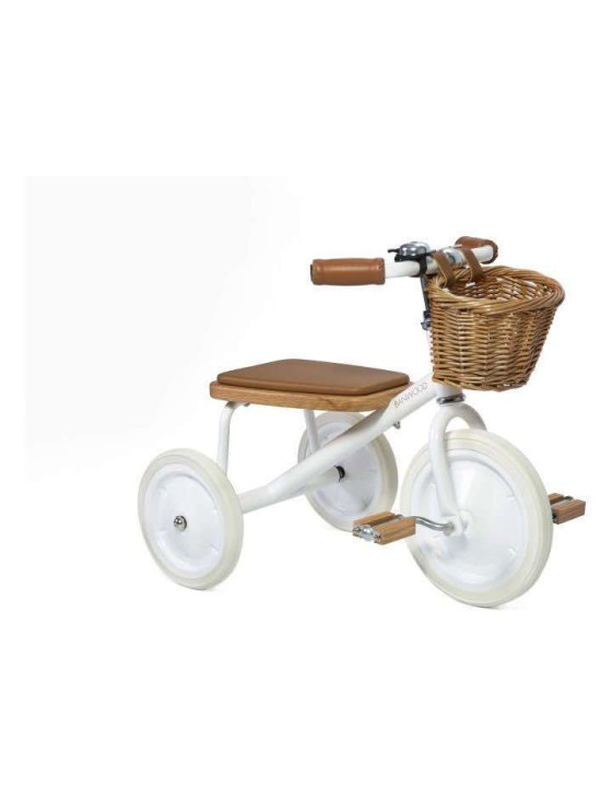 Banwood Kids Tricycle with Storage Basket for 2-6 Years White