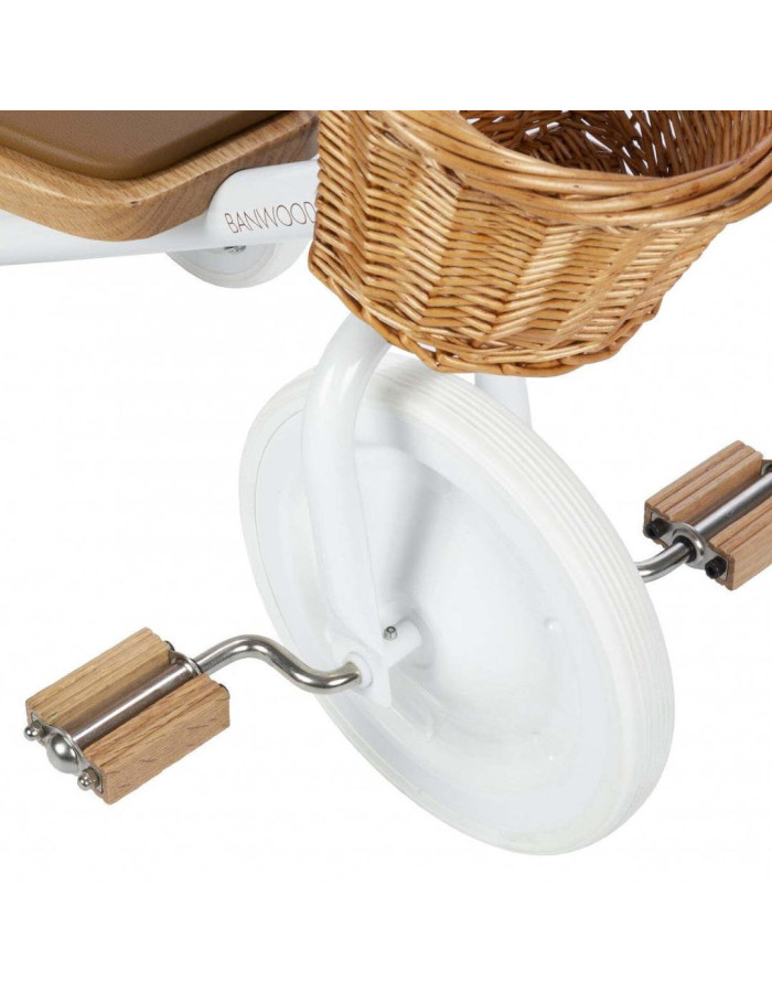 Banwood Kids Tricycle with Storage Basket for 2-6 Years White
