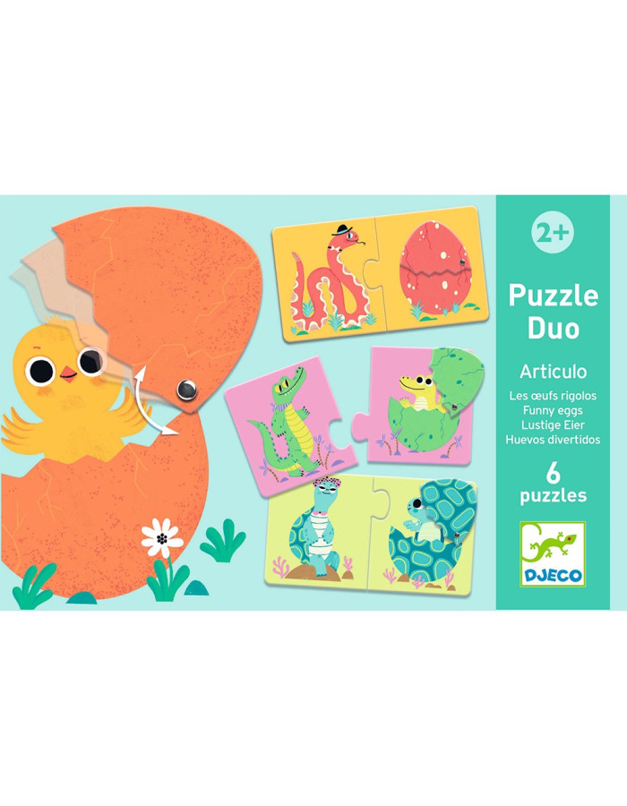 Kids Puzzle Funny Eggs 12+pcs for 2+ years Djeco Kids Puzzle Funny Eggs 12+pcs for 2+ years Djeco