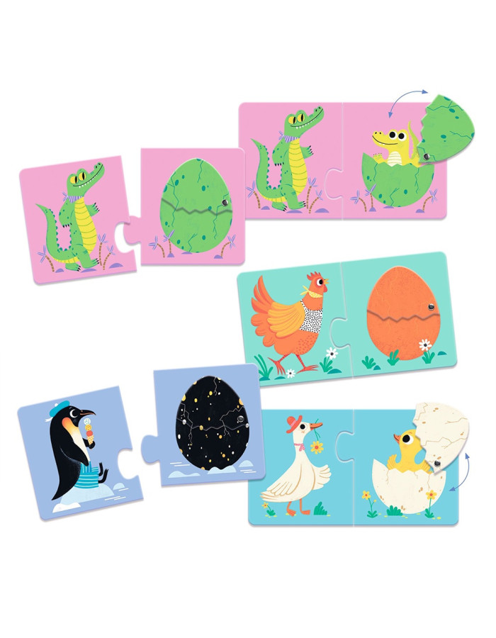 Kids Puzzle Funny Eggs 12+pcs for 2+ years Djeco Kids Puzzle Funny Eggs 12+pcs for 2+ years Djeco