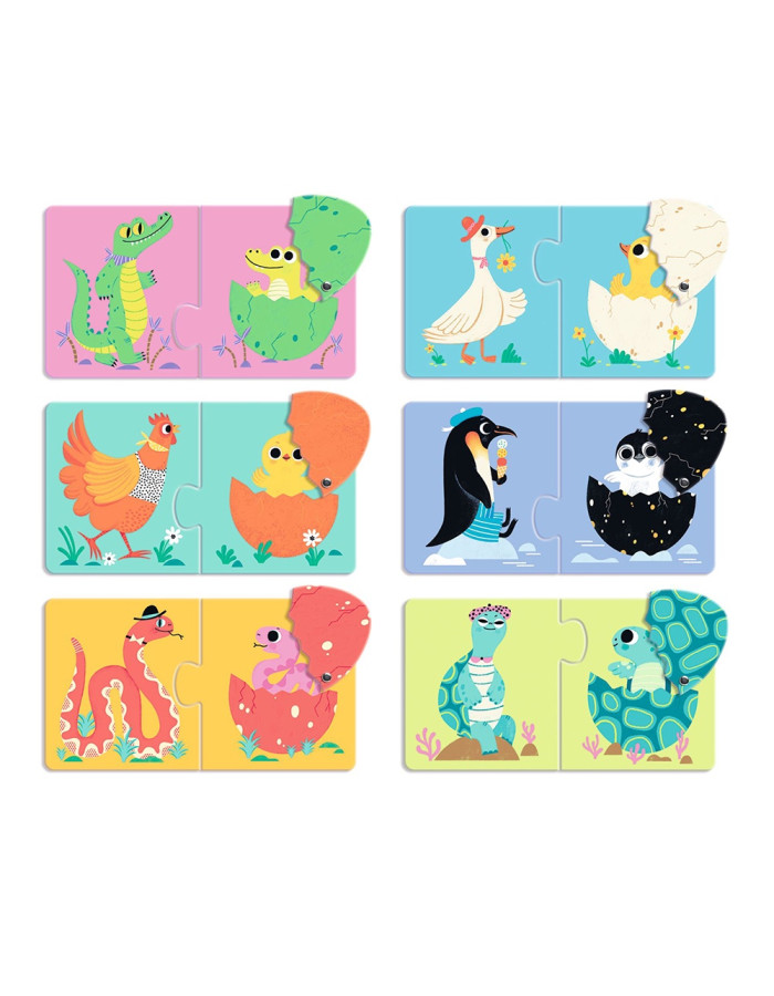 Kids Puzzle Funny Eggs 12+pcs for 2+ years Djeco Kids Puzzle Funny Eggs 12+pcs for 2+ years Djeco