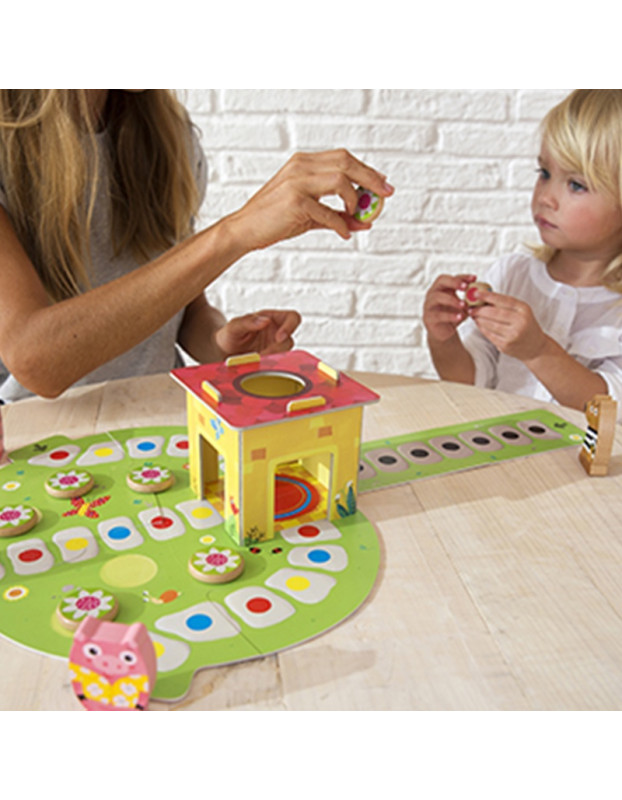 Goula Board Game Little Pigs Game for 2-4 Players 2+ Years