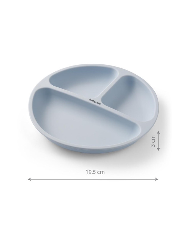 Babyono Baby Food Plate made of Silicone blue